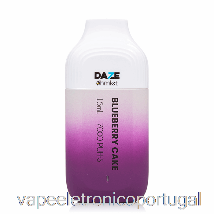 Vape Eletronico 7 Daze Ohmlet 7000 0% Zero Nicotina Bolo De Mirtilo Descartável